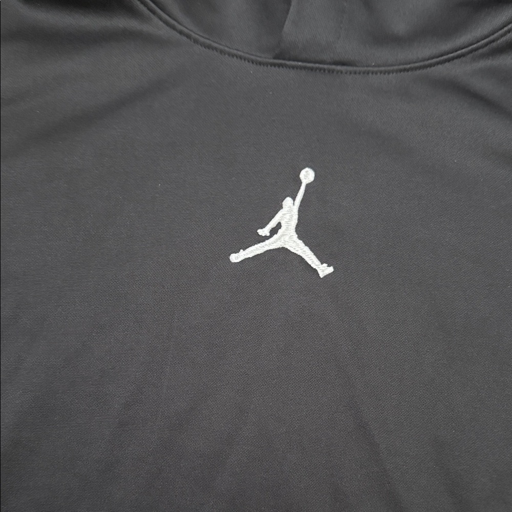 Jordan Dri-FIT Black Hoodie with White Jumpman - Picture 2 of 5